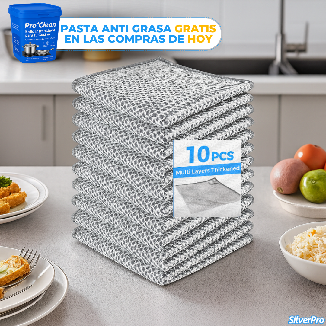Paños de Alambre | Elimina la Grasa en Segundos (Lleva 10 Paga 1) + Pasta Anti Grasa GRATIS
