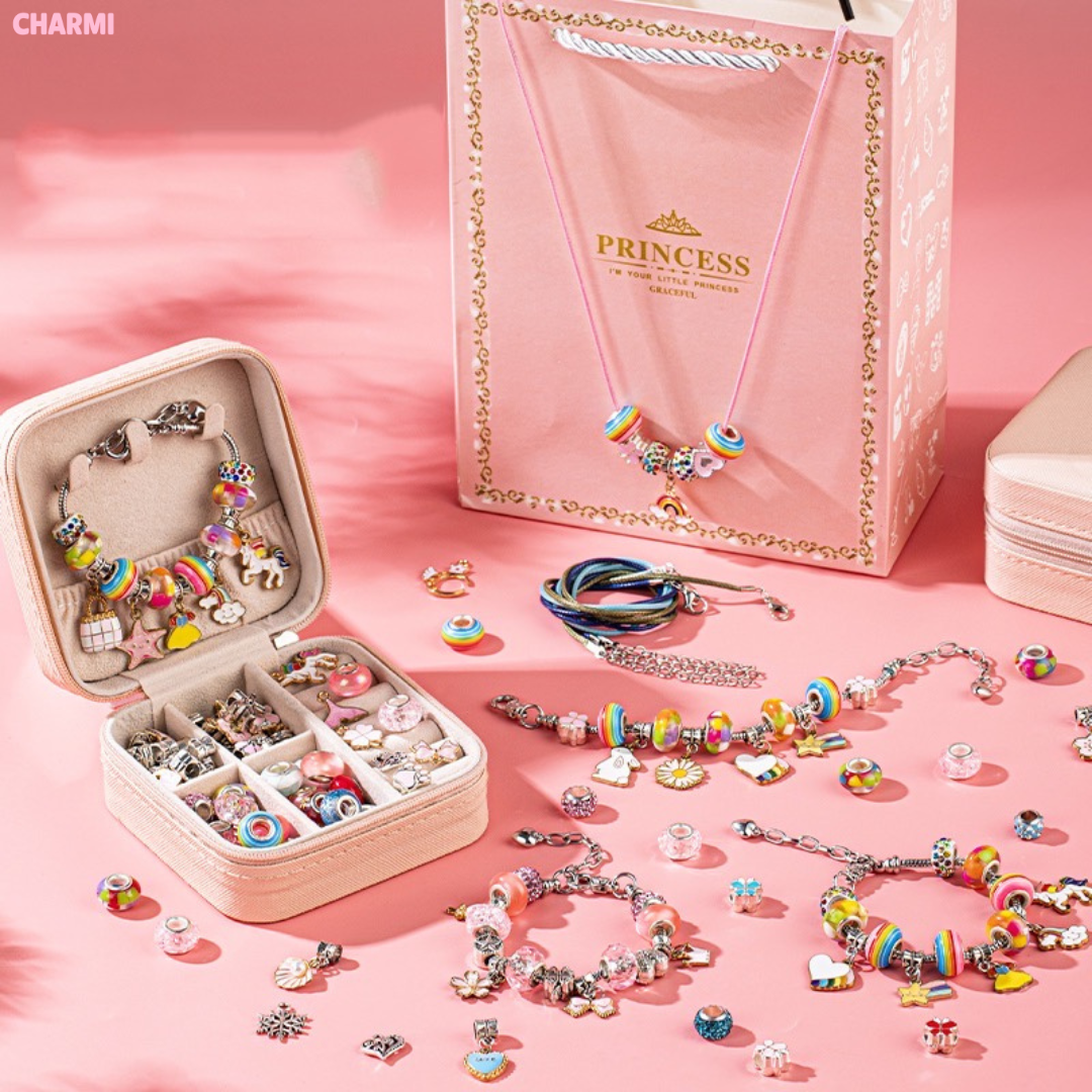Kit de 66 Accesorios para Crear Pulseras + Joyero GRATIS