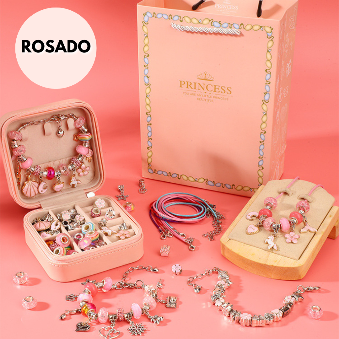 Kit de 66 Accesorios para Crear Pulseras + Joyero GRATIS