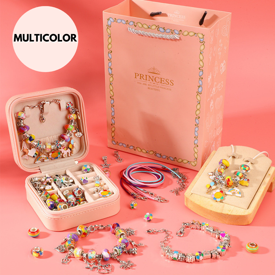 Kit de 66 Accesorios para Crear Pulseras + Joyero GRATIS