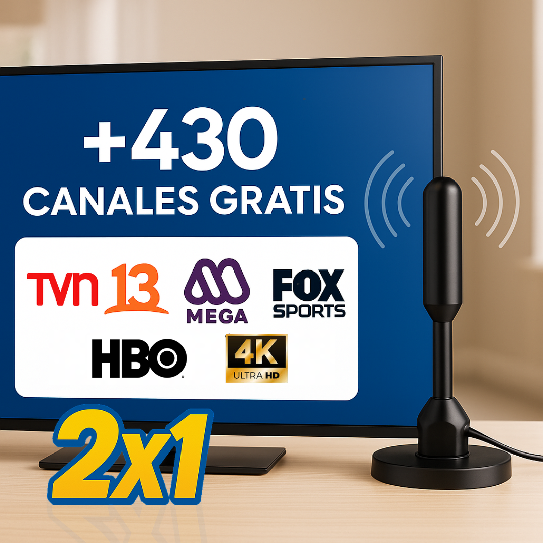 Antena con Canales HD Gratis (Lleva 2 Paga 1)