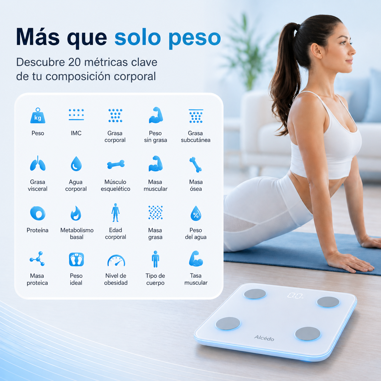 Pesa Inteligente | Controla tu Peso y Grasa Corporal