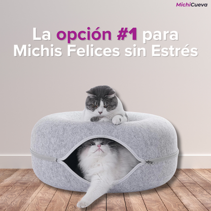 Cama para Michis Estresados | Evita que Rompa Sofás y Alfombras
