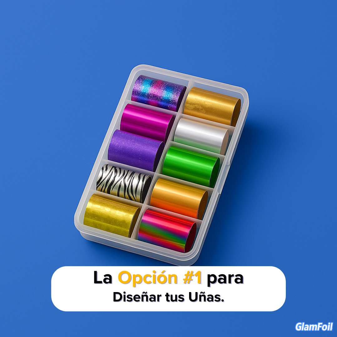 Foil para Uñas | Diseños Profesionales sin Salir de Casa (Lleva 20 Paga 1)
