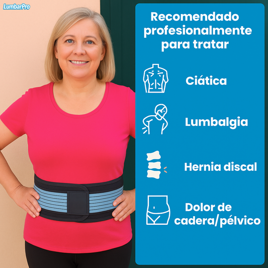 Faja Térmica | Alivia el Dolor de Ciática, Espalda, Caderas y Nervios Pinzados