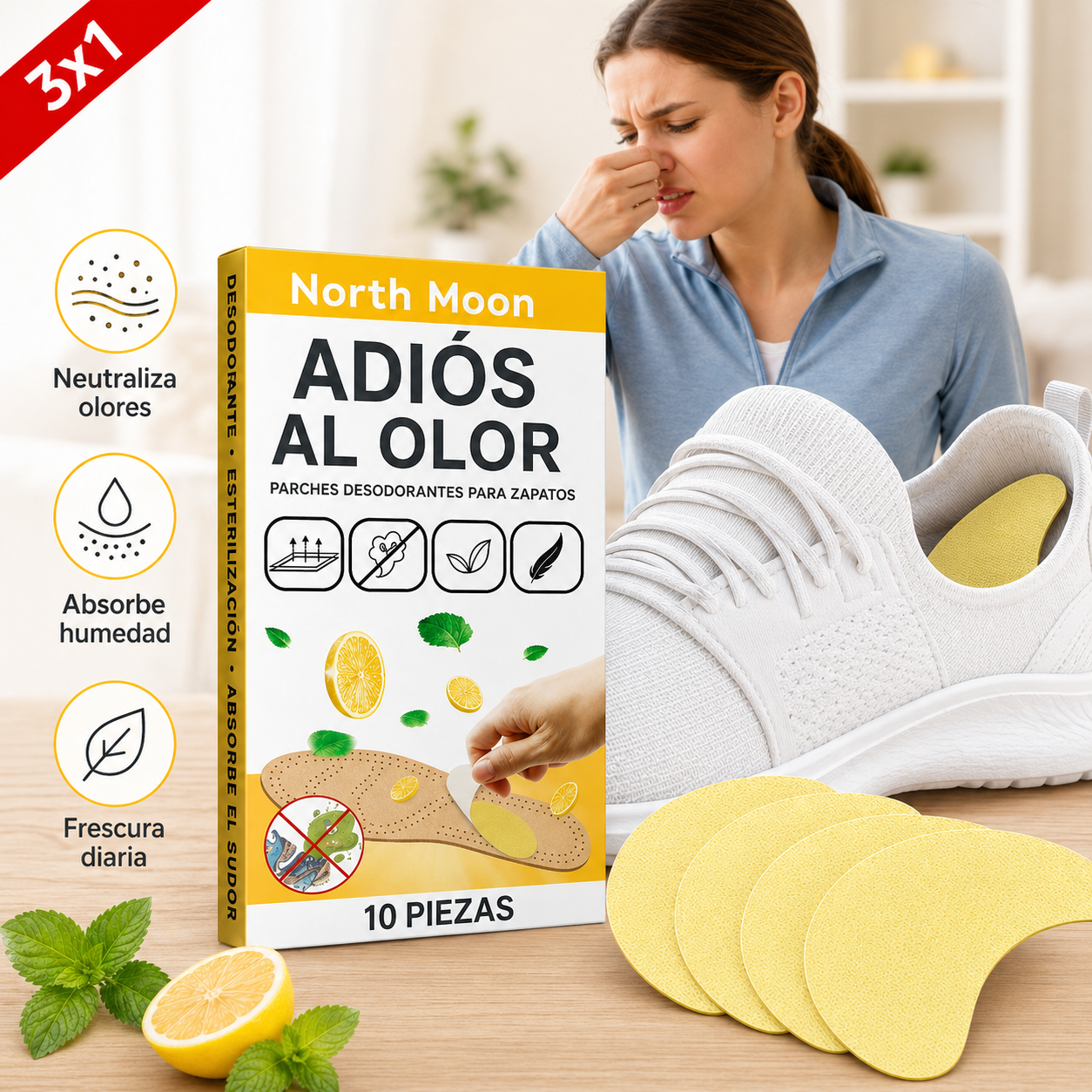 Parches Elimina Olores | Pies Frescos Todo el Día (Lleva 3 Paga 1)