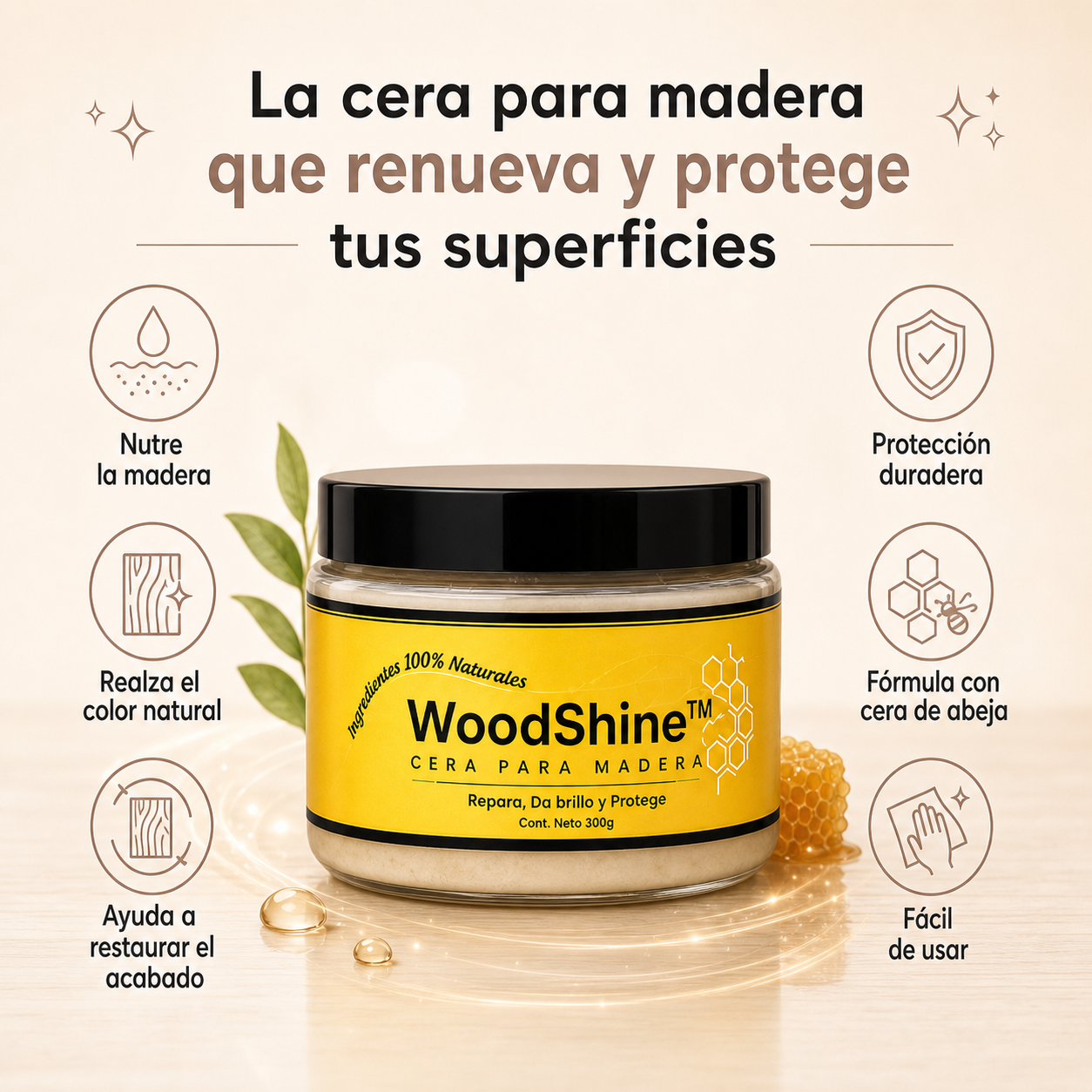 Restaurador de Madera Premium | Devuelve el Brillo en Una Pasada (Lleva 2 Paga 1)