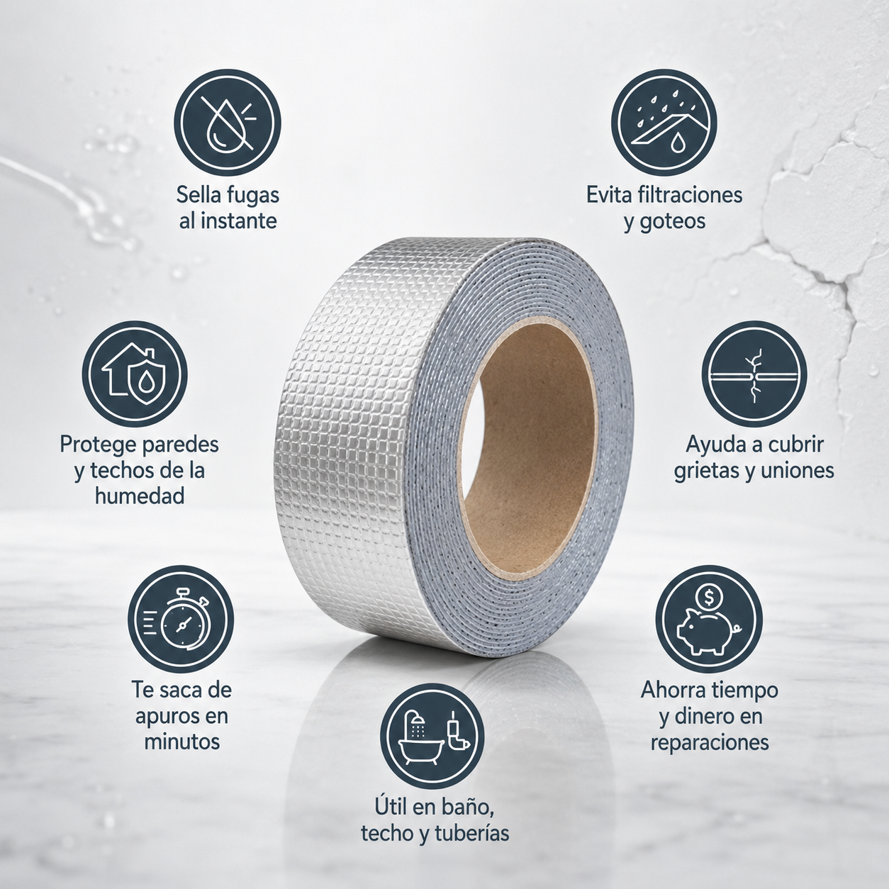 Cinta Impermeable | Sella Filtraciones y Goteras al Instante (Lleva 2 Paga 1)