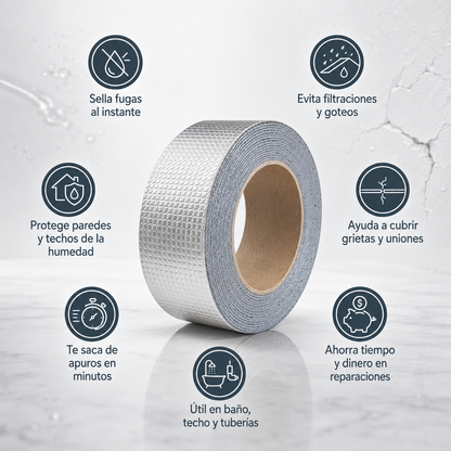 Cinta Impermeable | Sella Filtraciones y Goteras al Instante (Lleva 2 Paga 1)