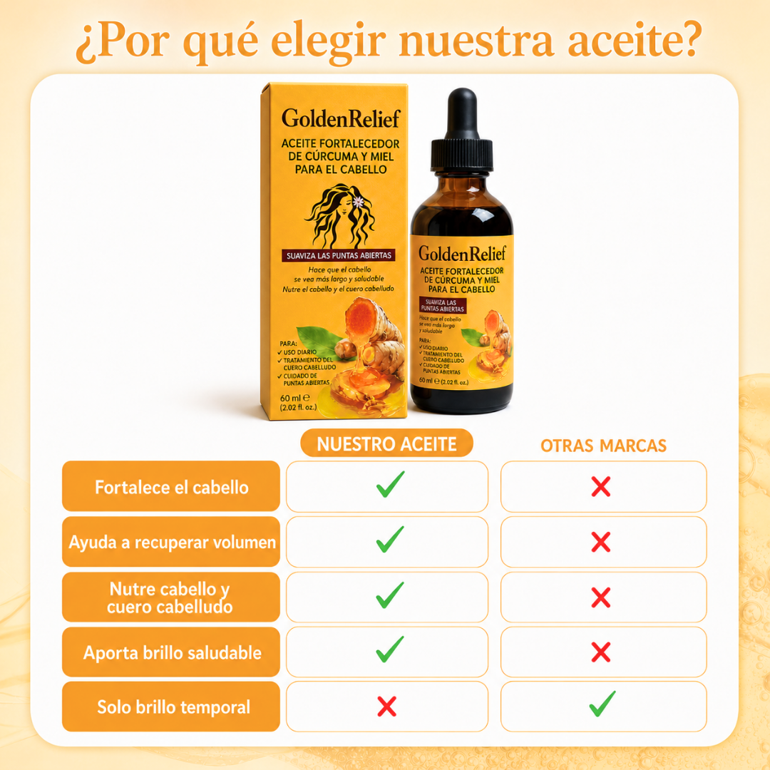 Aceite de Cúrcuma y Miel | Fortalece y Recupera el Volumen (Lleva 2 Paga 1)