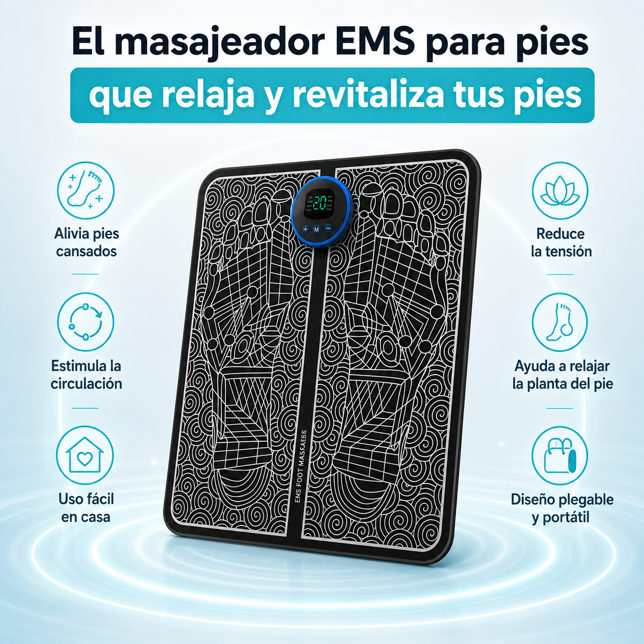 Electro Estimulador de Pies | Alivia el Dolor y la Hinchazón (Lleva 2 Paga 1)