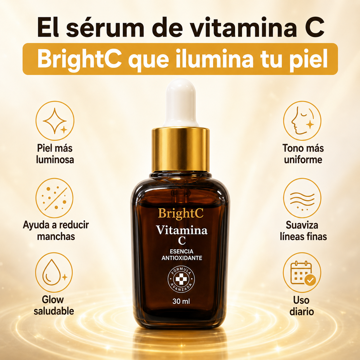 Vitamina C Antioxidante | Aclara Manchas y Pareja el Tono (Lleva 2 Paga 1)