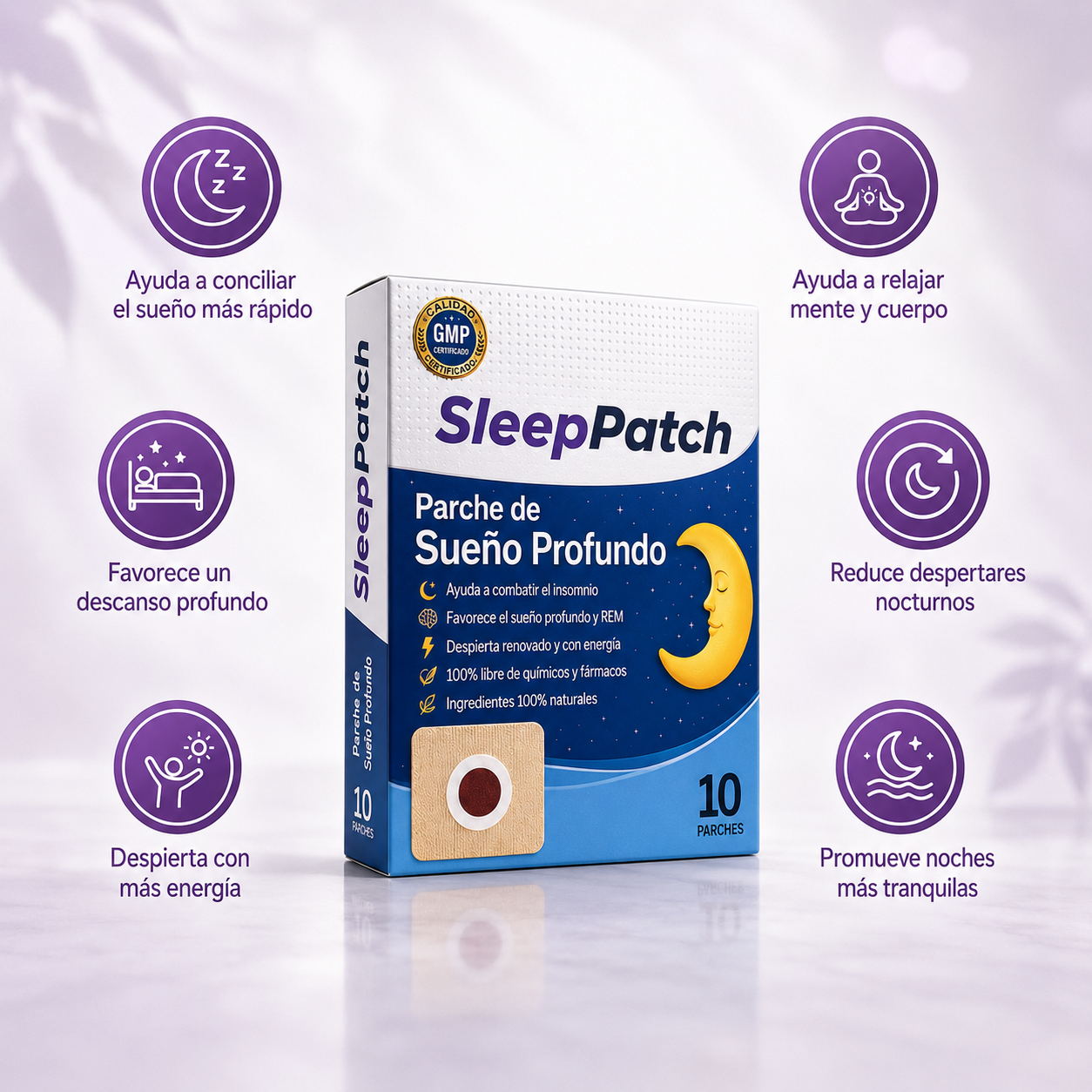 Parches para Dormir · Inductores de Sueño Natural (Lleva 2 Paga 1)