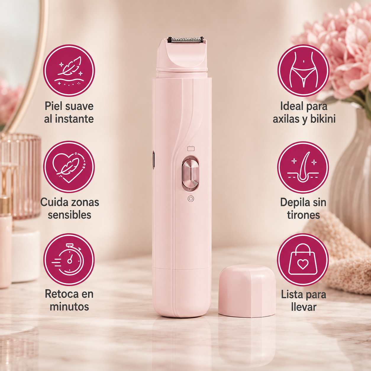 Afeitadora Eléctrica 2 en 1 · Sin Foliculitis ni Ronchas, Hasta en Zonas Delicadas (Lleva 2 Paga 1)