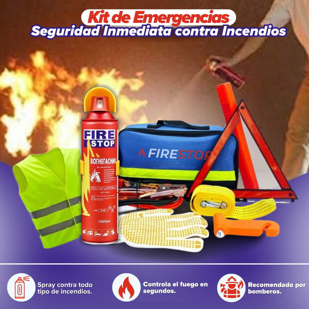 KIT DE EMERGENCIA + EXTINTOR DE REGALO