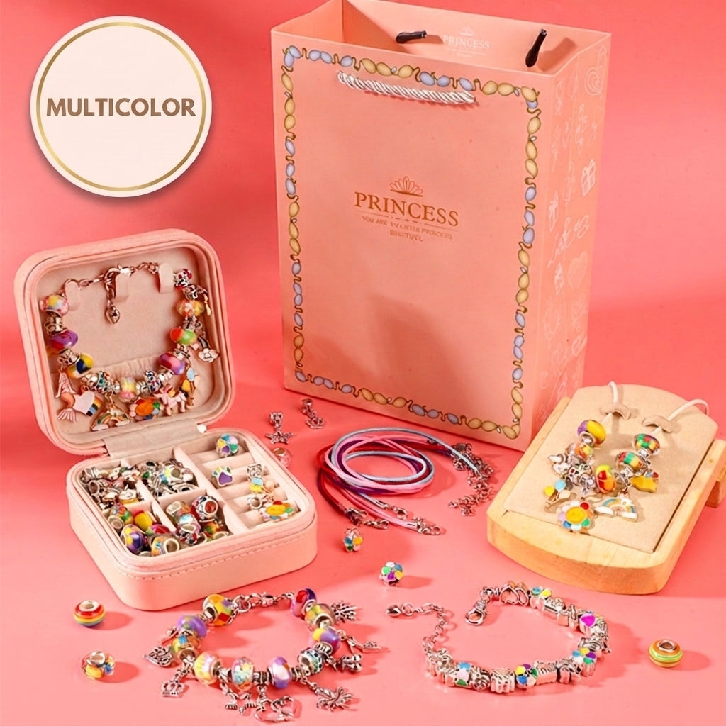 Kit de Pulseras y Collares diseño Pandora (60 charms) + Joyero GRATIS