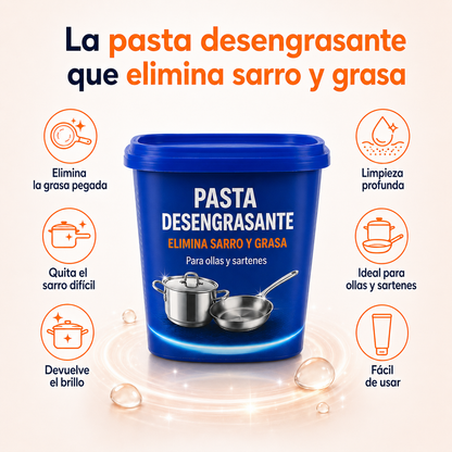 Pasta Desengrasante | Elimina Sarro y Grasa de Ollas y Sartenes (Lleva 3 Paga 1)