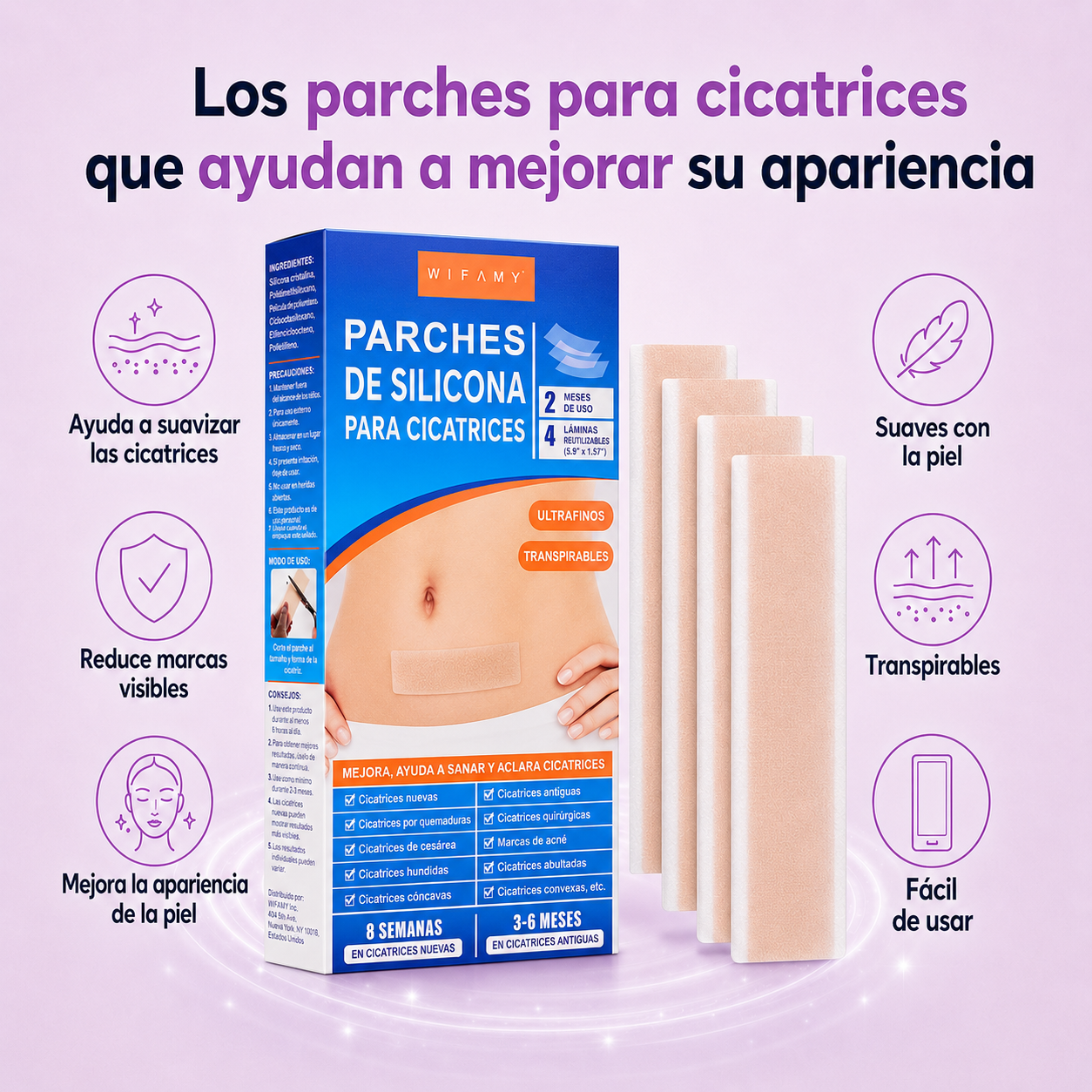 Parches para Cicatrices | Reduce y Aplana Marcas Visibles (Lleva 3 Paga 1)