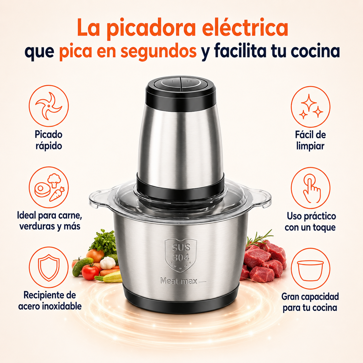 Picadora Eléctrica | Pica Todo en Segundos (Envío Gratis)