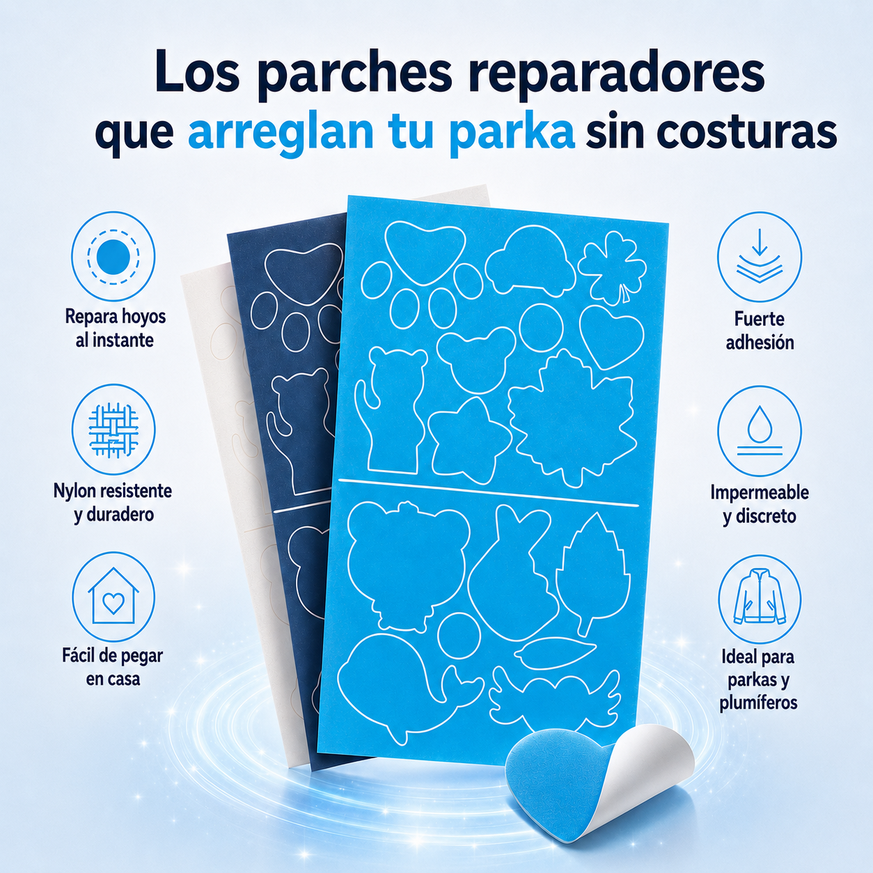 Parches Reparadores de Parka | Repara Hoyos Sin Costurera (Lleva 3 Paga 1)