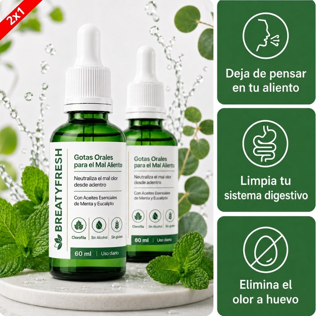 Gotas Aliento Fresco · Tratamiento Avanzado contra la Halitosis