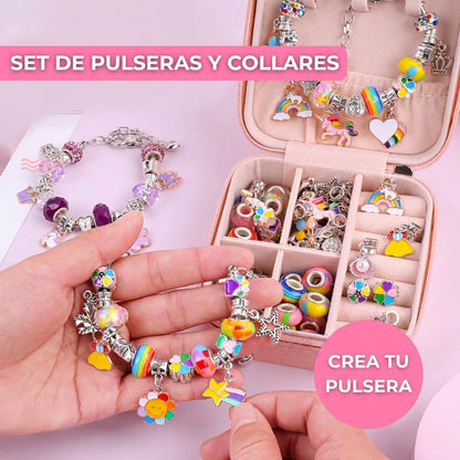 Kit de Pulseras y Collares diseño Pandora (60 charms) + Joyero GRATIS