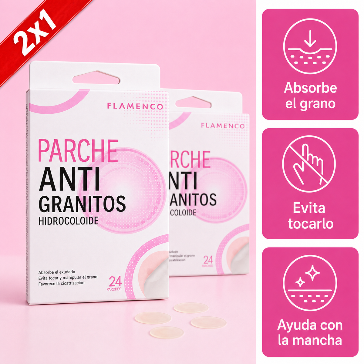 Parches Anti-Grano | Absorbe el Grano y Evita la Mancha (Lleva 2 Paga 1)
