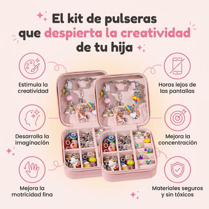 Kit de Pulseras y Collares diseño Pandora (60 charms) + Joyero GRATIS