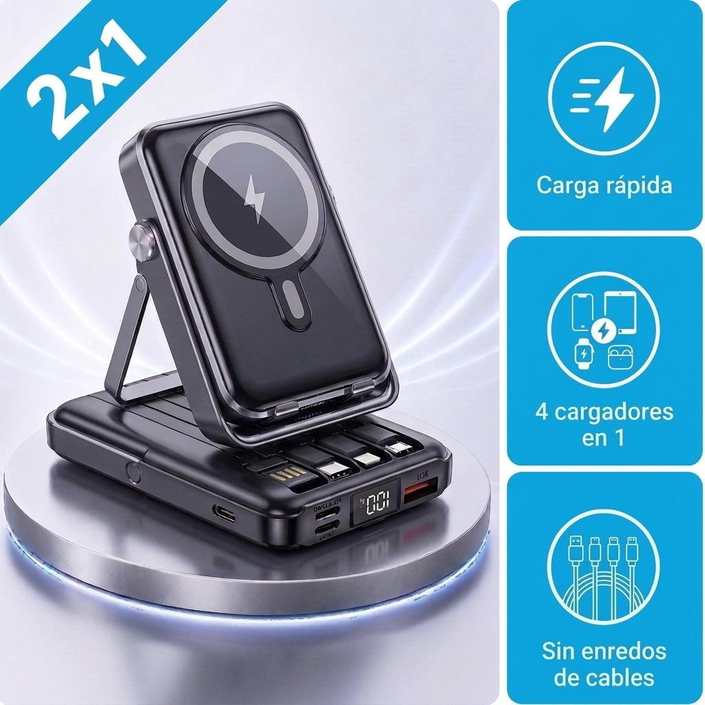 Cargador Portátil 4 en 1 | Nunca Más Te Quedes Sin Batería