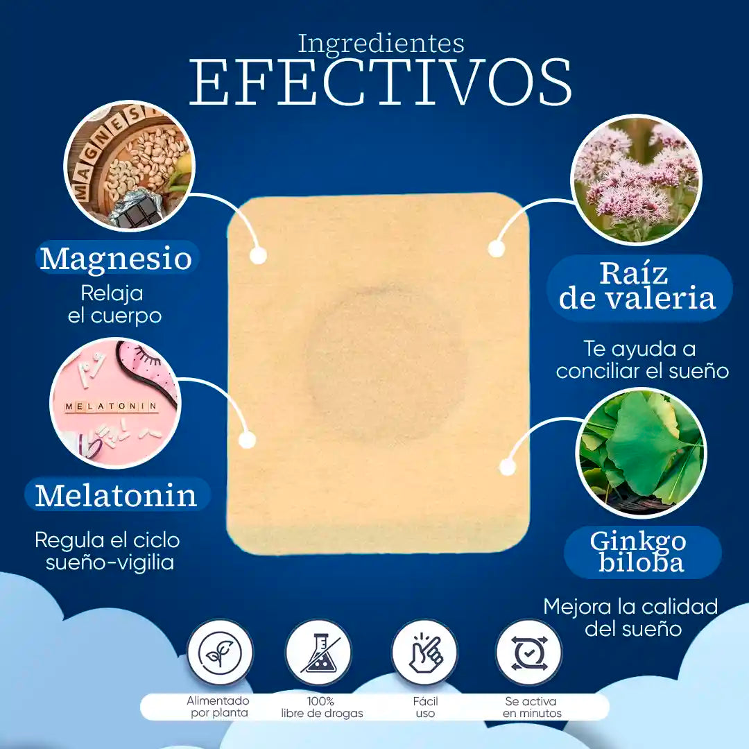 20 Parches para Dormir | Consigue un Sueño Profundo sin Pastillas (Lleva 2 Paga 1)