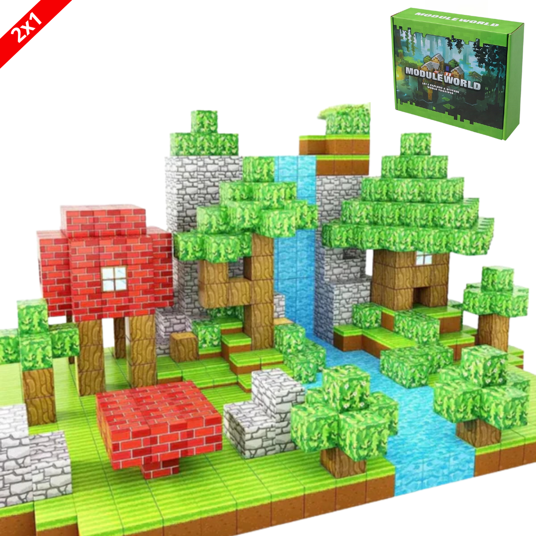 Bloques de Construcción Magnéticos Estilo MineCraft | El Mejor Regalo para Navidad (50 Piezas)