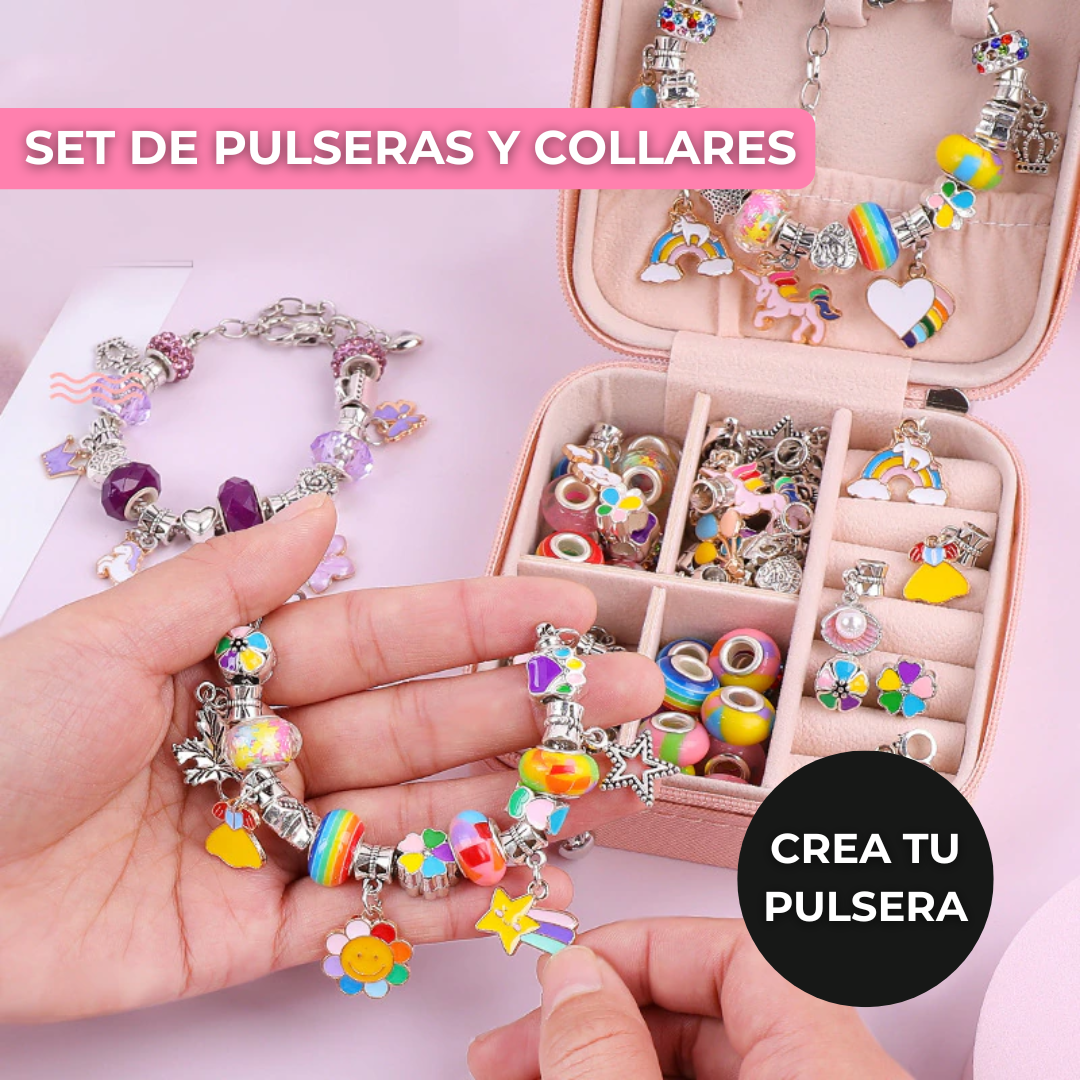 Kit de 66 Accesorios para Crear Pulseras + Joyero GRATIS