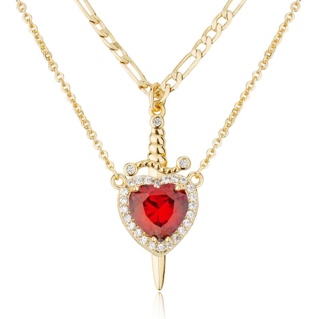 Collar Corazón y Espada
