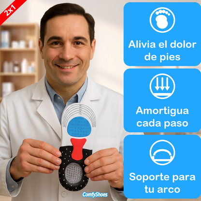 Plantillas Ortopédicas | Alivia Dolor de Pies y Fascitis Plantar (Lleva 2 Paga 1)