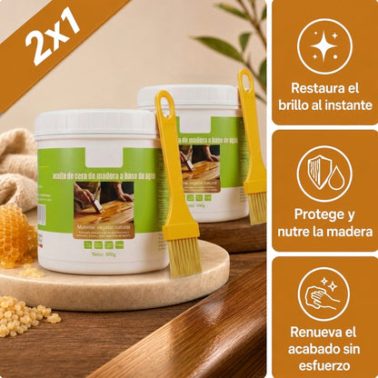 Restaurador de Madera | Devuelve el Brillo Original en Una Pasada (500g) + Brocha GRATIS