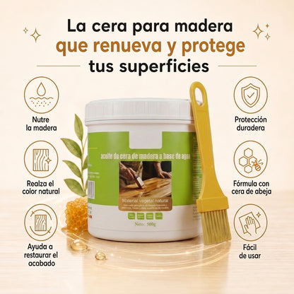 Restaurador de Madera | Devuelve el Brillo Original en Una Pasada (500g) + Brocha GRATIS