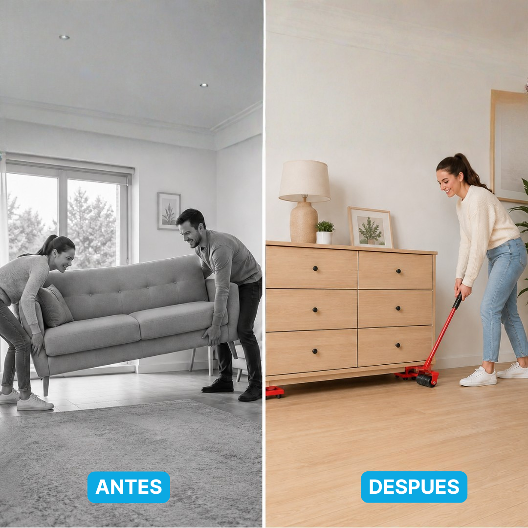 Levanta Muebles con Ruedas | Mueve Todo Sola Sin Esfuerzo (Lleva 2 Paga 1)