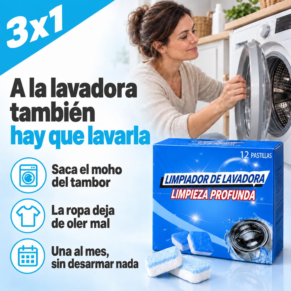 Pastillas limpia lavadora