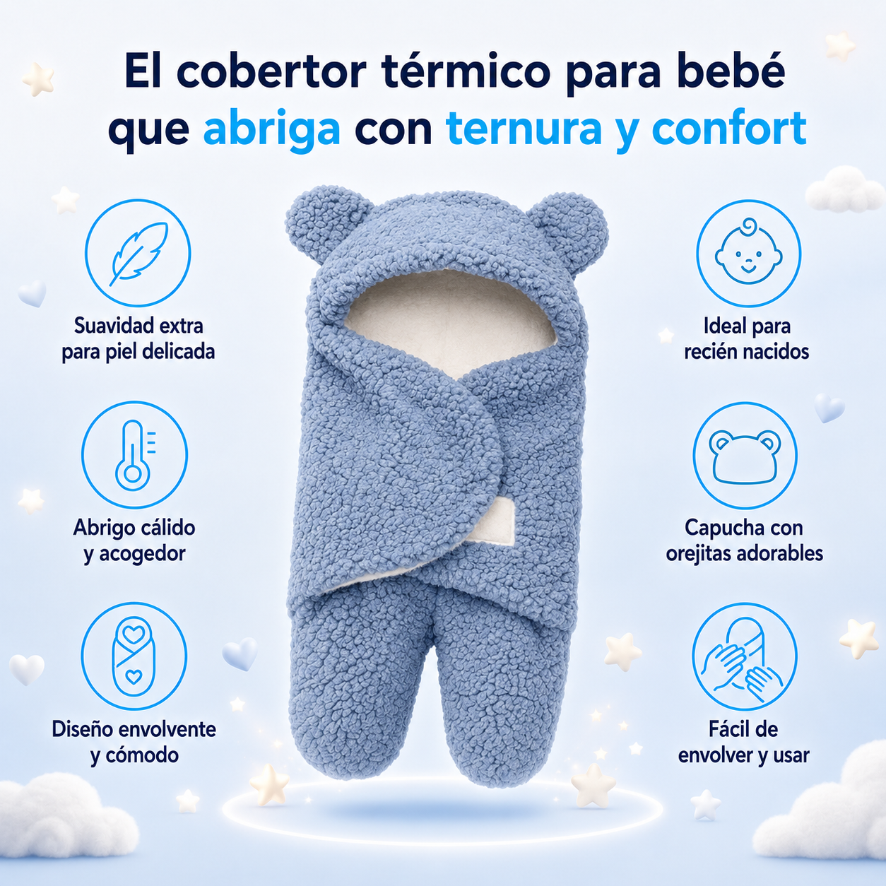 Cobertor Térmico Bebé | Duerme Abrigado Toda la Noche (Lleva 2 Paga 1)