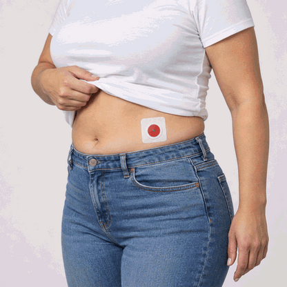 Cintura antes y después con el parche